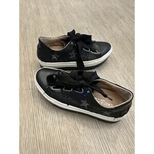 Chunky heel Loretta Pettinari Star Sneakers Black Leather Italian Women 6.5